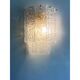 Pair of Contemporary Hammered Strips ”Listelli” Murano Glass Gold Wall Sconces by Simoeng