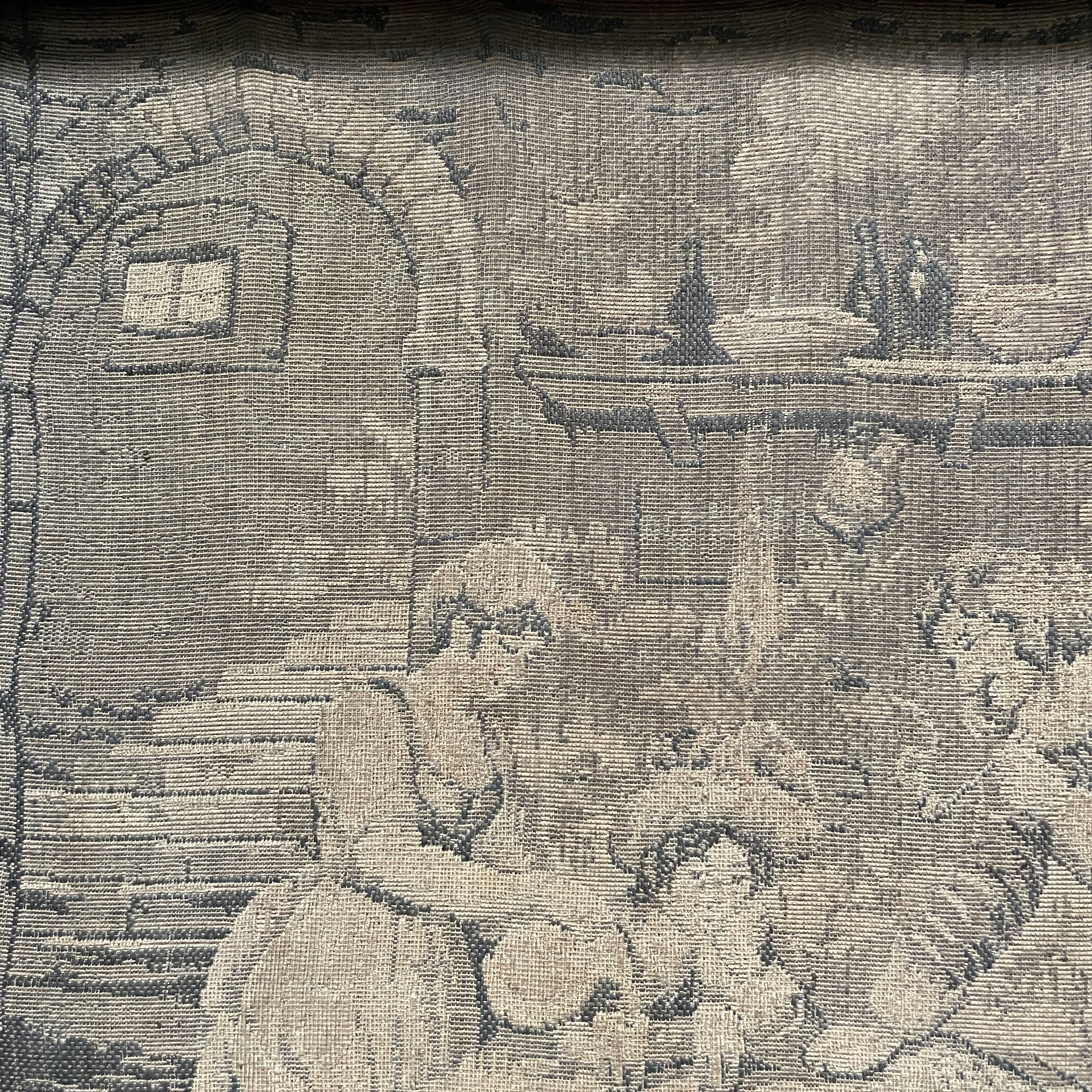 Set of two antique framed gobelins from France from the 19th century