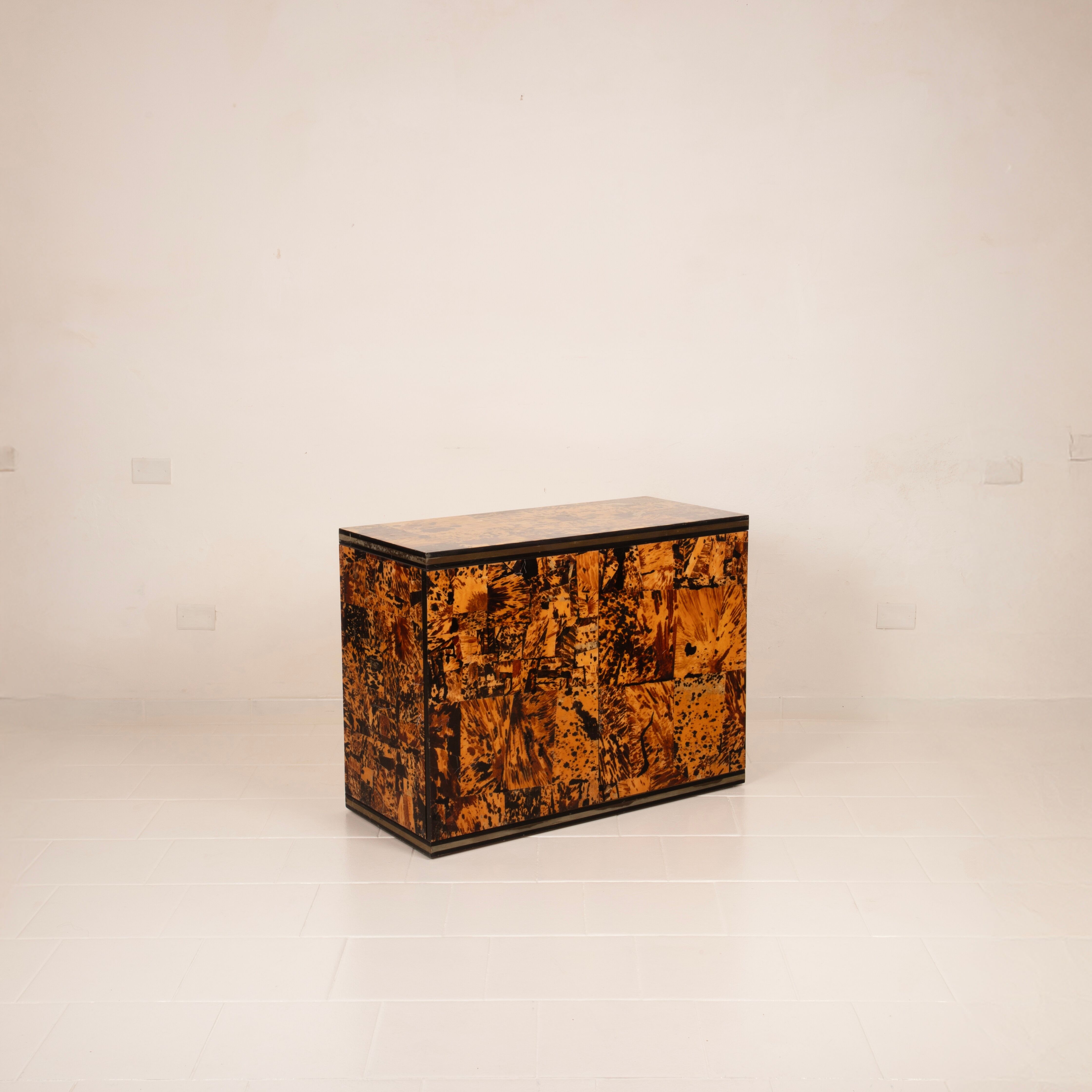 Unique Tortoiseshell Cabinet by Roberto Jodice for Ottini Milano 1974