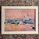 Tableau huile marine tons rosés