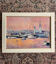 Marine oil painting in pink tones