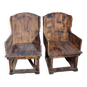 fir winged bench (pair)