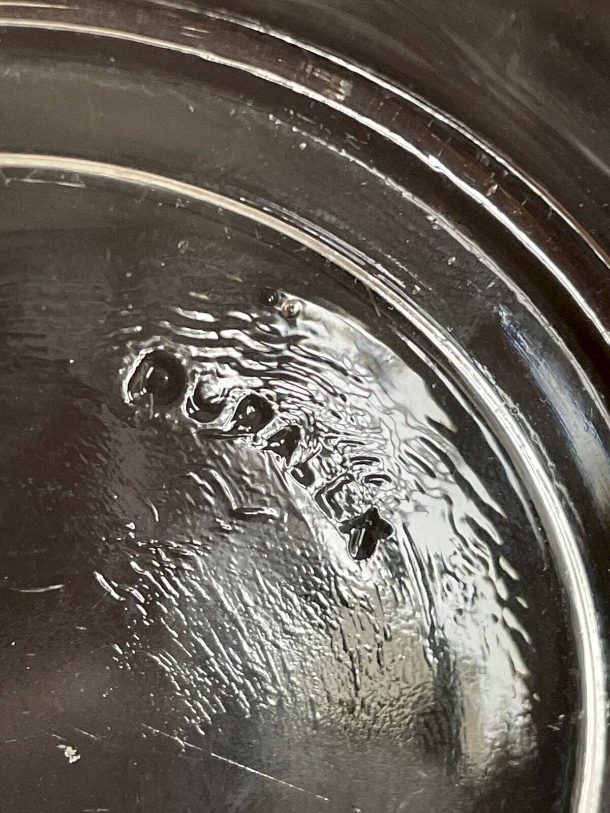 Beurrier ancien Duralex verre et métal