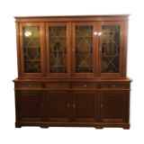 Mahogany wood bookcase and bronze handles