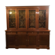 Mahogany wood bookcase and bronze handles