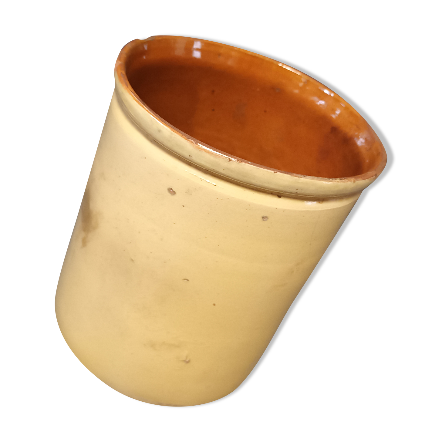 Varnished terracotta pot