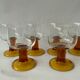 Selency amber stemmed glasses x Monoprix Croisé Laroche