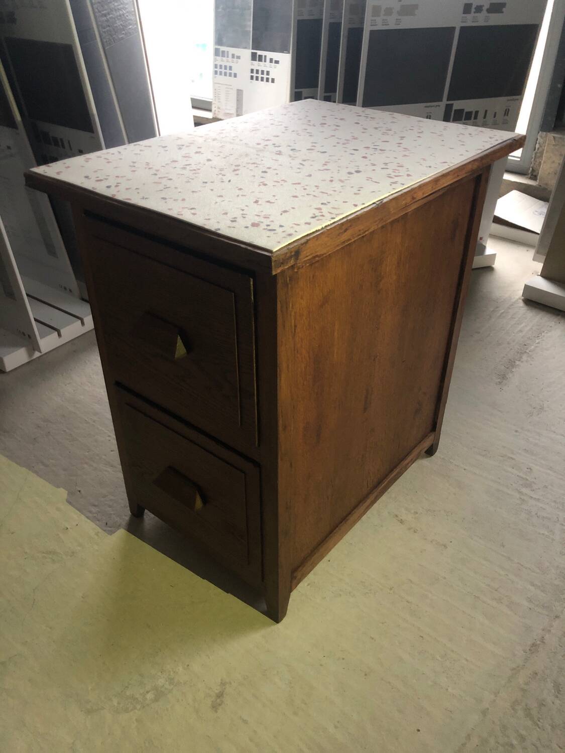 Restored old furniture / chest of drawers with 2 drawers