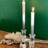 Square base candle holders