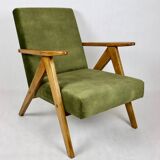 Vintage B-310 VAR armchair in olive green velvet from 70th