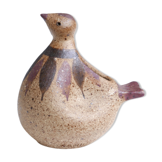 Vase oiseau en céramique Kamini, années 60