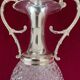 Vase glass and silver metal, Italy 1960