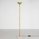 Brass and Burgundy stone floor lamp circa 1970