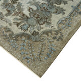 Handmade Hi-Low Pile Anatolian 1980s 195 cm x 283 cm Blue Rug