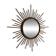 Miroir vintage 1960 soleil rotin osier - 55 cm