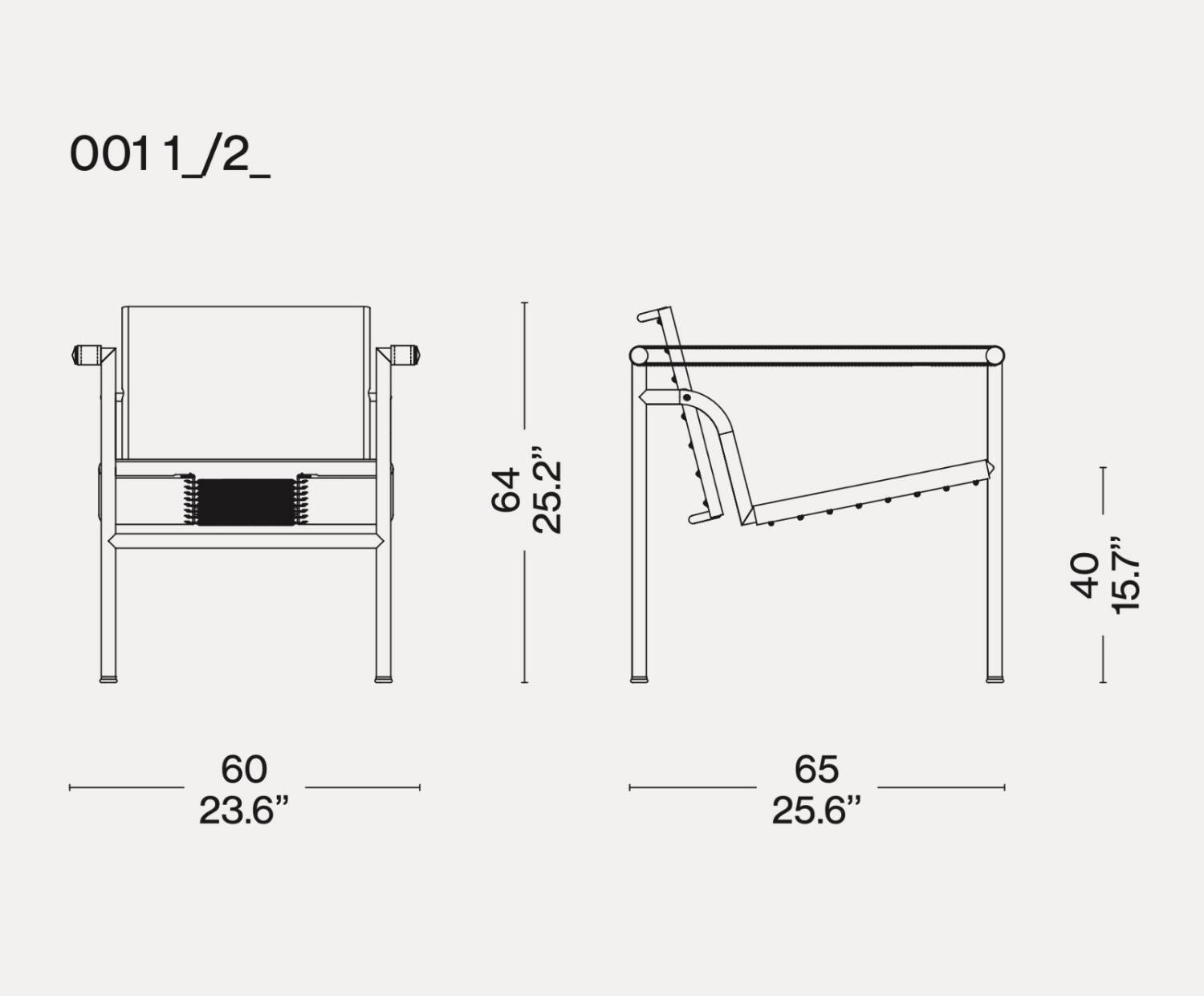 Le Corbusier LC1 Scarf Armchair by Cassina