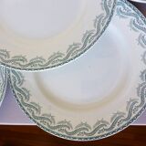 5 flat plates in iron earth from St Amand, Réjane model 210726