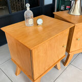 Vintage bedside table with tapered legs