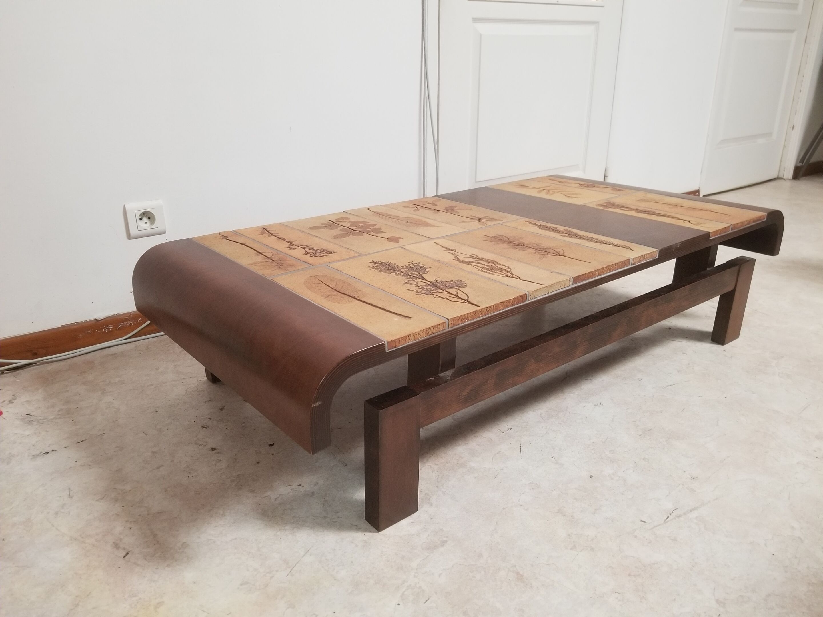 Roger capron rectangular coffee table - vintage