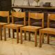Ensemble de 4 chaises en orme Maison Regain 1960’s