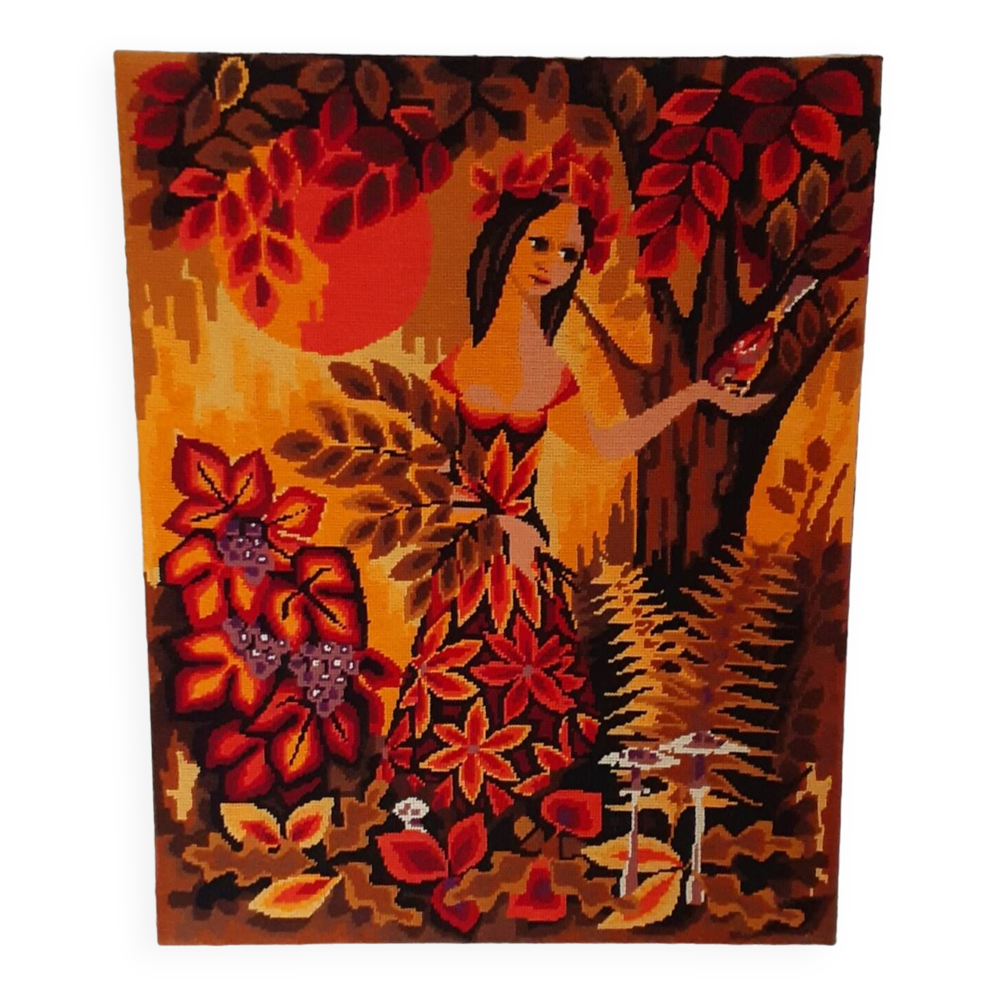 70's canvas painting