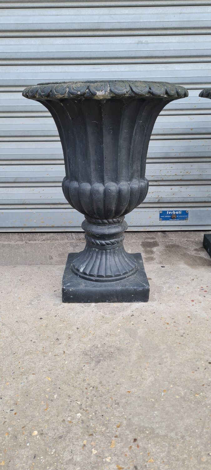 Pair of Medici stone planters circa 1920