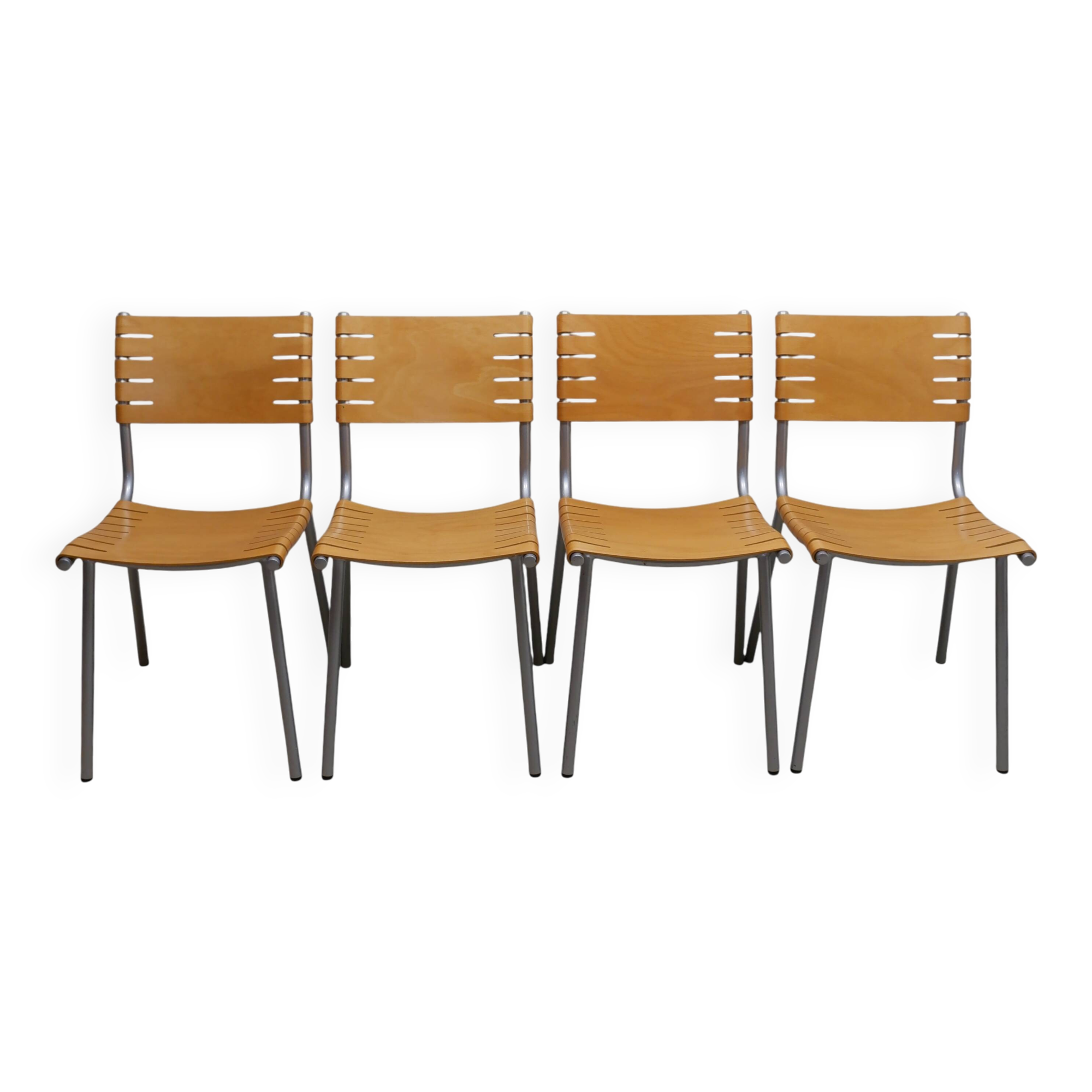 Set of 4 Ruud Jan Kokke chairs for Harvink Holland, 1980s