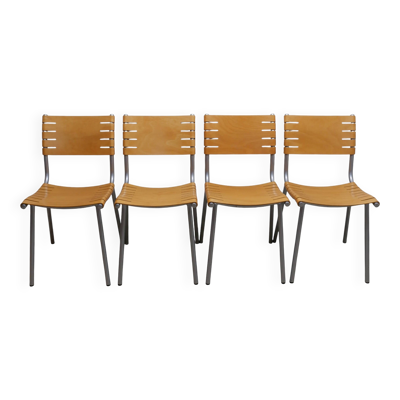 Ensemble de 4 chaises Ruud Jan Kokke pour Harvink Hollande, années 1980.