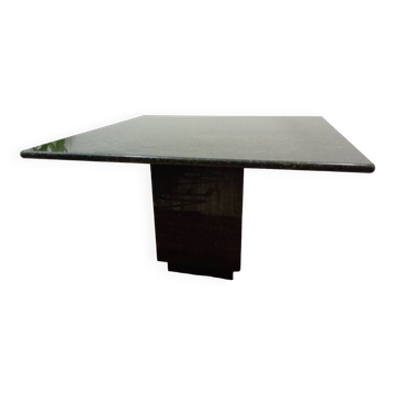 Table design 80's en granit noir