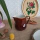 Brown glazed milk jar Villeroy & Boch Made in Luxembourg - vintage