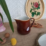 Brown glazed milk jar Villeroy & Boch Made in Luxembourg - vintage