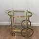 Oval Brass Rolling Table from Maison Baguès