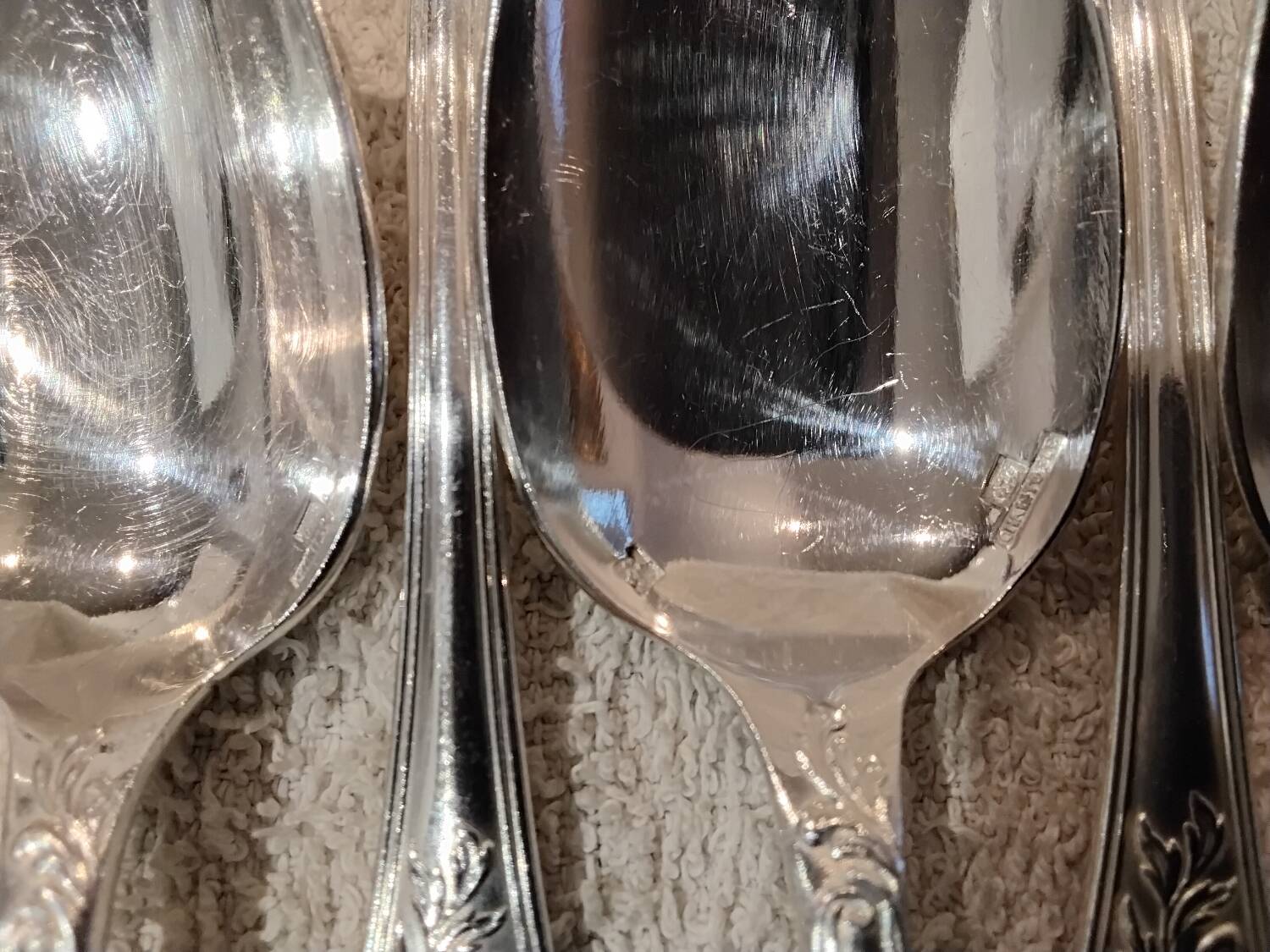 12 silver-plated metal teaspoons by Christofle Marly, 13.6cm