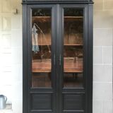 Black library showcase Napoleon cabinet of curiosities dresser