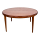 Large Danish round teak coffee table model 283 by Johannes Andersen for CFC Silkeborg 1960.