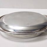Silver Plated Venison Dish with Pyrex Glass Casserole Dish by Sabattini, Italy