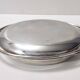 Plat à chevreuil en métal argenté avec cocotte en verre Pyrex de Sabattini, Italie