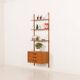Scandinavian mid century wall unit in teak, 1960s