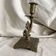Antique dolphin candlestick from the 19th century, fish candlestick.