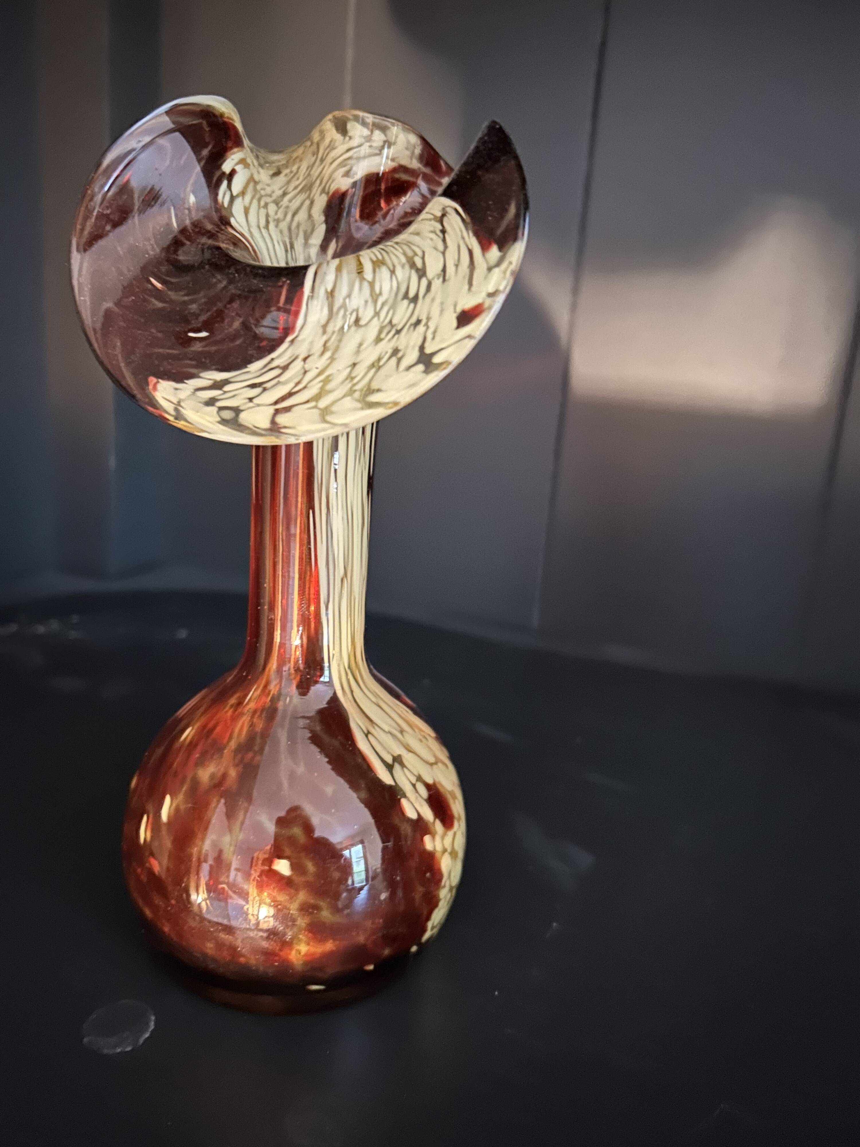 Blown glass vase