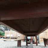 Fir farmhouse table with bench 3m42