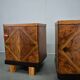 1938s pair of Art Deco bedside tables, Czechoslovakia