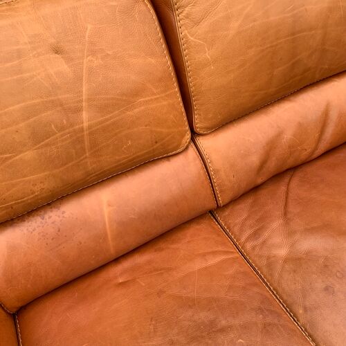 Two-seater leather sofa