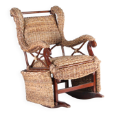 Fauteuil à bascule en jonc