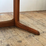 Oval danish mid-century extendable teak dining table by Rasmus, 1960s