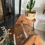 Old vintage wooden stepladder