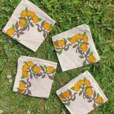 Serviettes de table citrons rétro