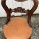 Mid-19th century solid walnut harpist's chair