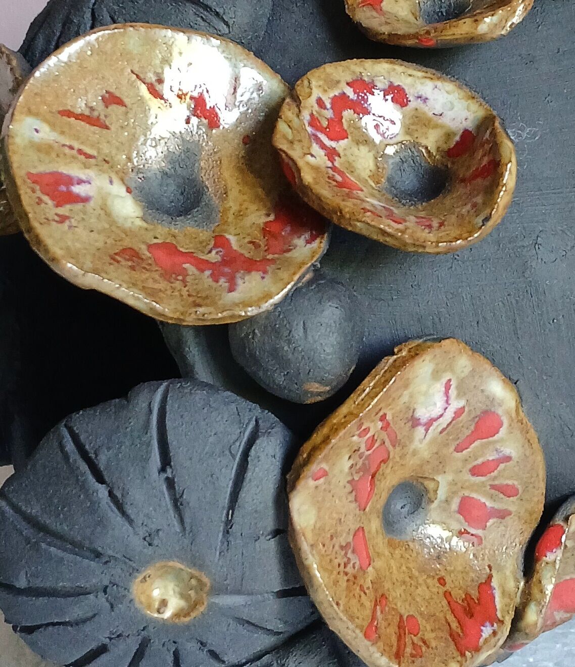 Raku vase, handmade