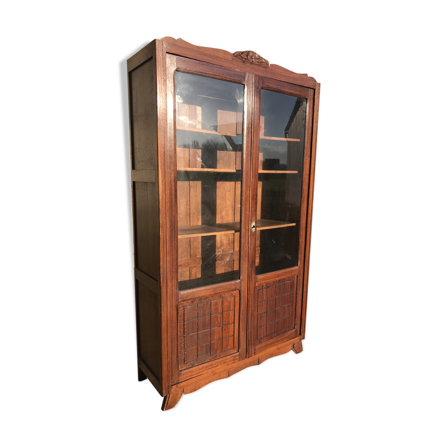 Art deco bookcase oak